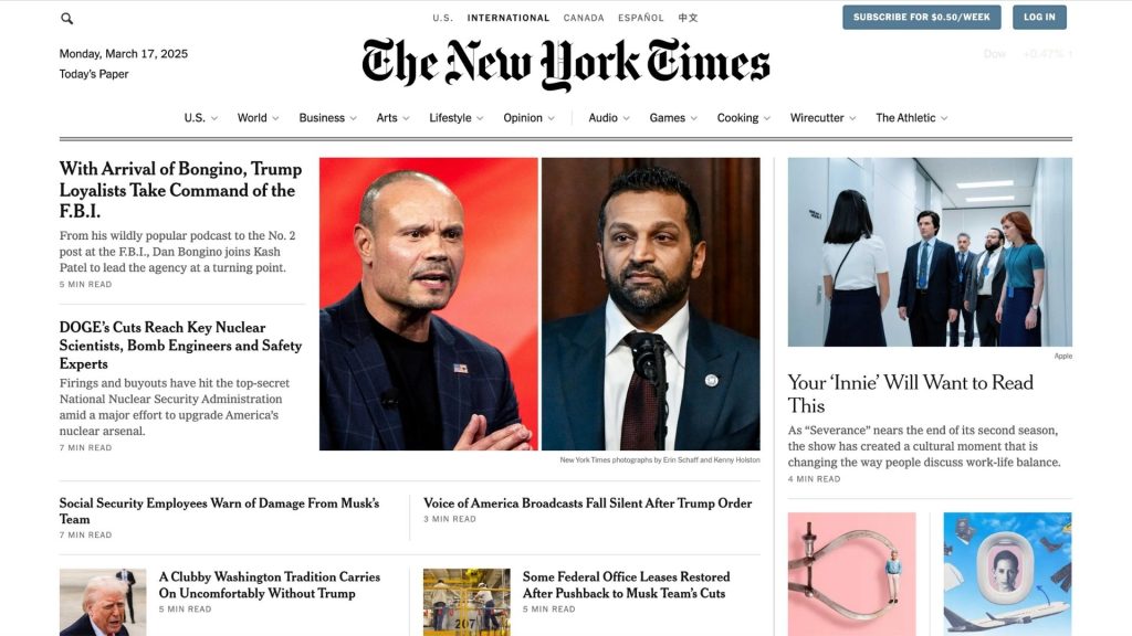 Interactive Website - New York Times