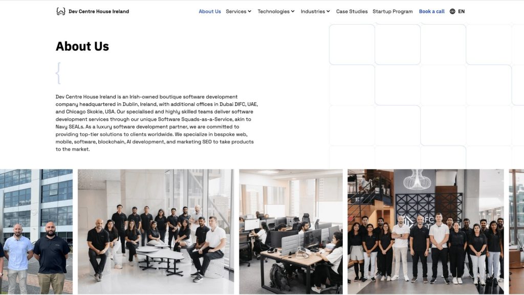 Interactive Website - Dev Centre House Ireland